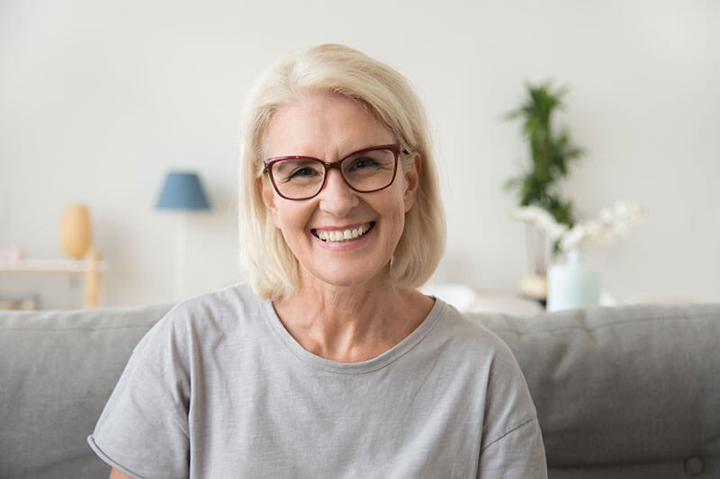 Older woman smiling