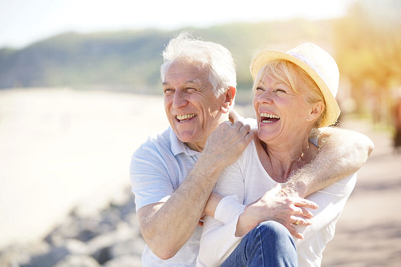 Happy elderly couple